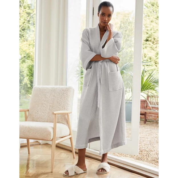 Long Lightweight Waffle Robe | Robes & Dressing Gowns | The White Company | The White Company (UK)
