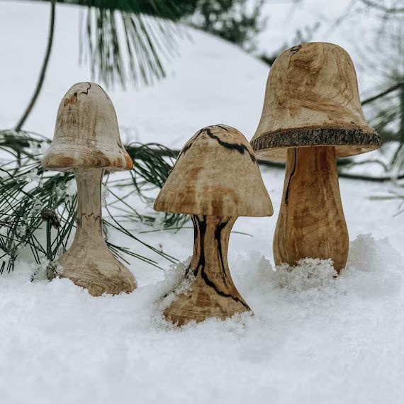 Wood Mushroom | Etsy (US)