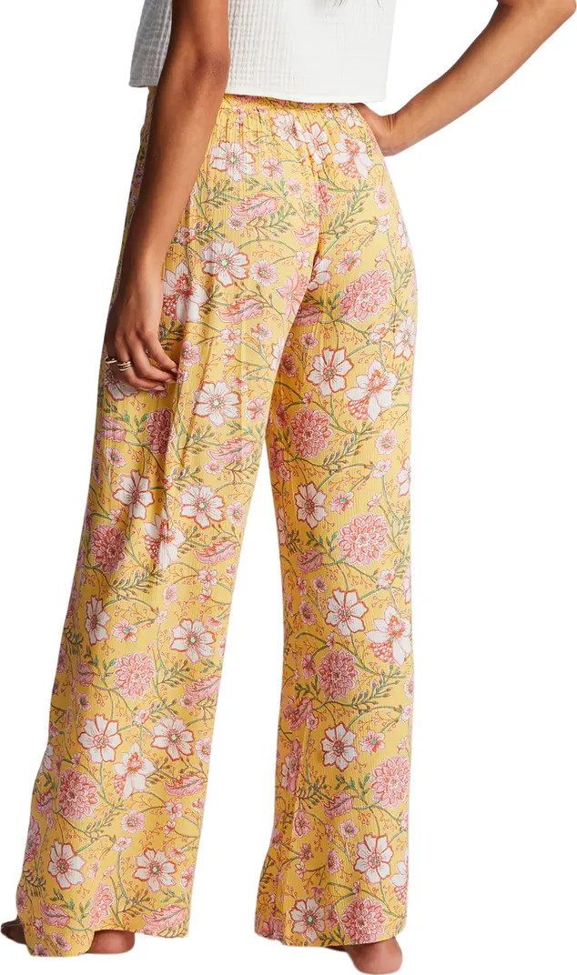 Split Spirit Floral Wide Leg Pants | Nordstrom