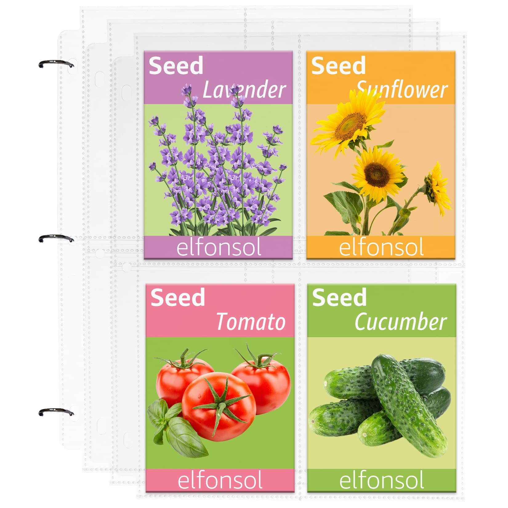 Seed Binder Pockets for 3 Ring Binders- (3.5"x5" Pockets, 25 Sheets), Seed Packet Organizer Stora... | Amazon (CA)