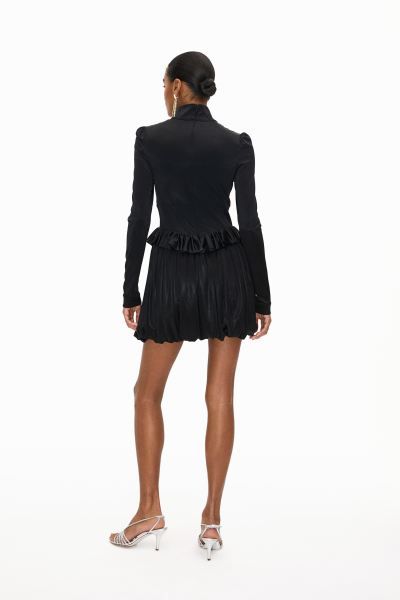 Jersey Puff-skirt Dress - Black - Ladies | H&M US | H&M (US + CA)