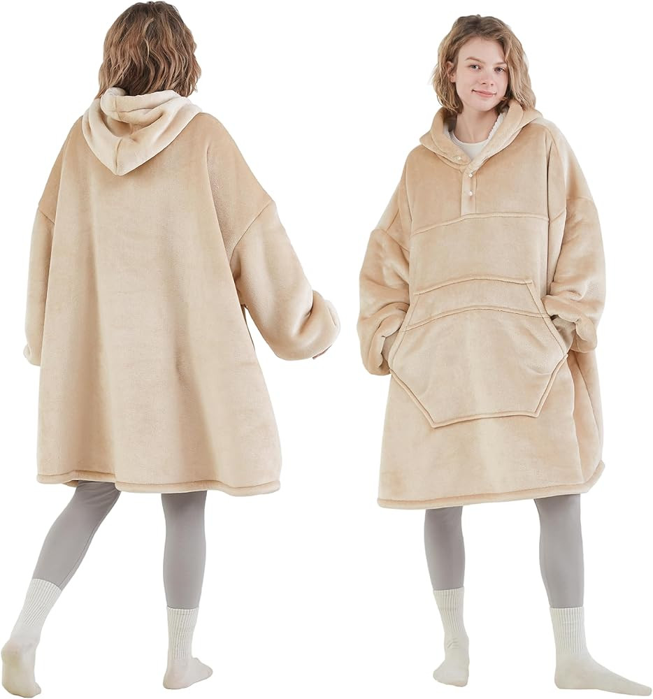 Degrees of Comfort Wearable Blanket Hoodie for Adults Women & Men - Cozy Warm, One Size Fits All | Amazon (US)