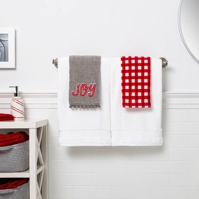 2pk Joy Hand Towel Set Gray - Wondershop™ | Target
