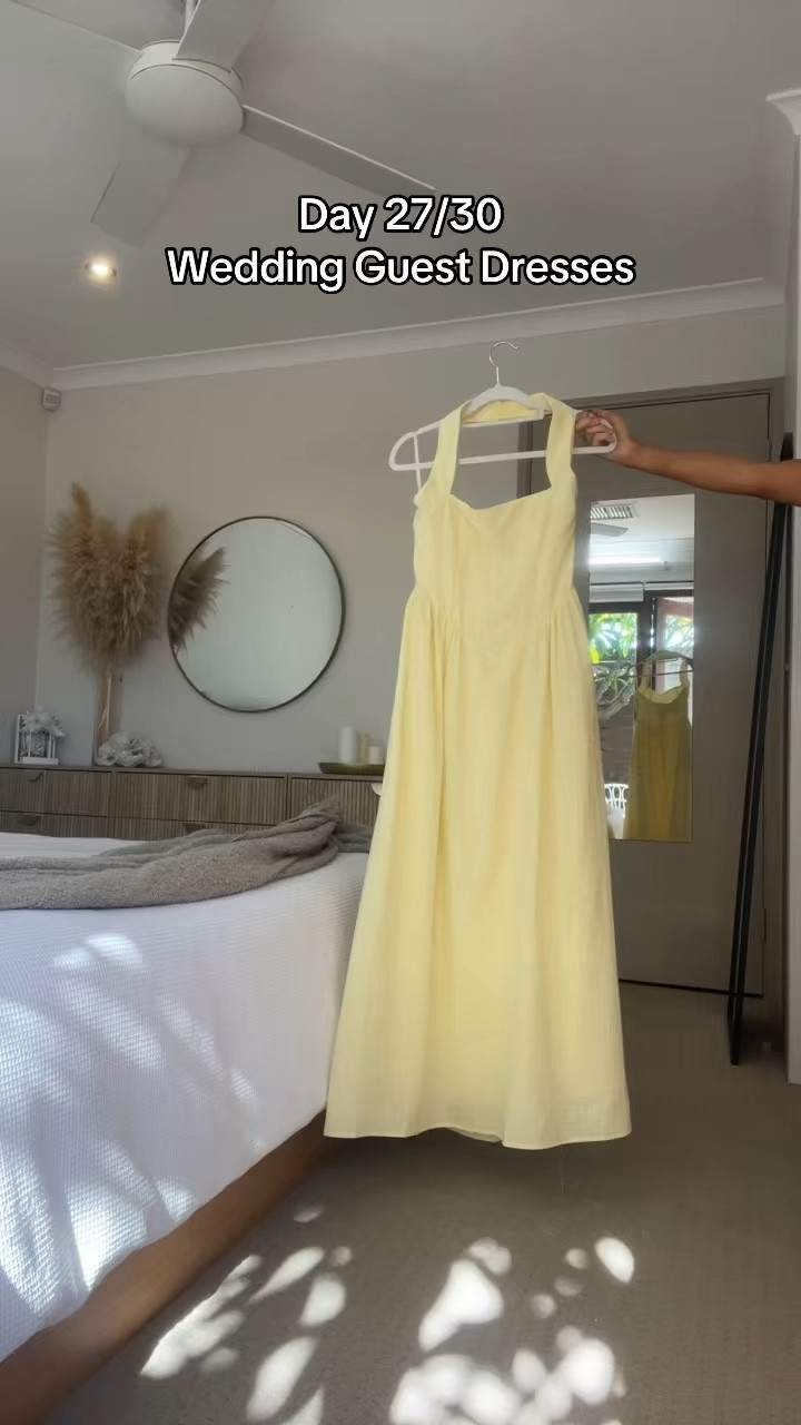 Day 27/30  Wedding Guest Dress Inspo 🍋🌻

Love a bit of lemon! This would be cute for easter lunch! 🐰 

@BILLY J use code “LUCY10” 

#WeddingGuestDress #billyjboutique #promdress #prominspo 