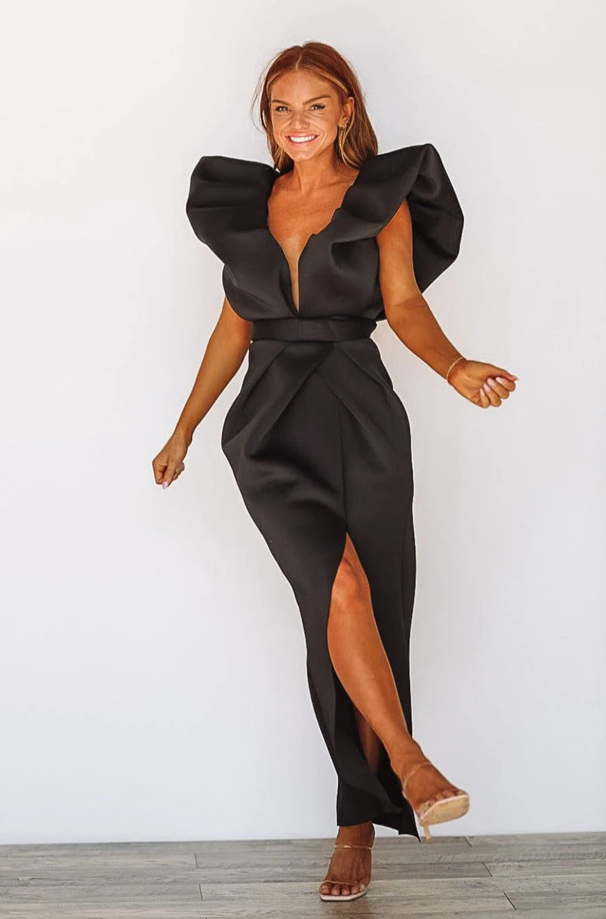 Crystal's Dynasty Dress - Black | Hazel and Olive