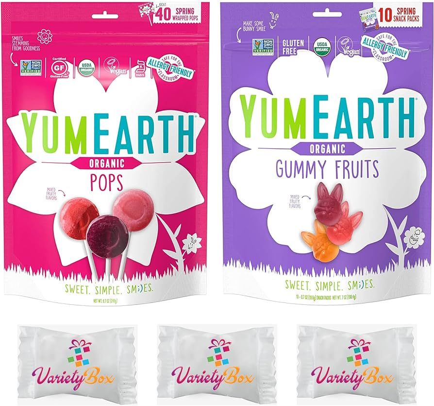 Yumearth Easter Candy Bundle - Gummies and Pops - With Variety Box Mints! | Amazon (US)