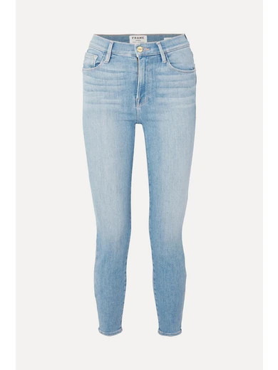 FRAME - Ali High-rise Skinny Jeans - Mid denim | NET-A-PORTER (US)