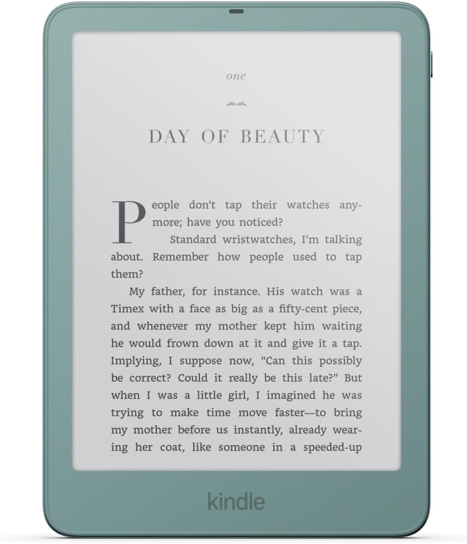 Amazon Kindle Paperwhite Signature Edition 32GB (newest model), Thinner, new aluminum design, 7" display, Auto-adjusting front light, Seaglass Green | Amazon (US)