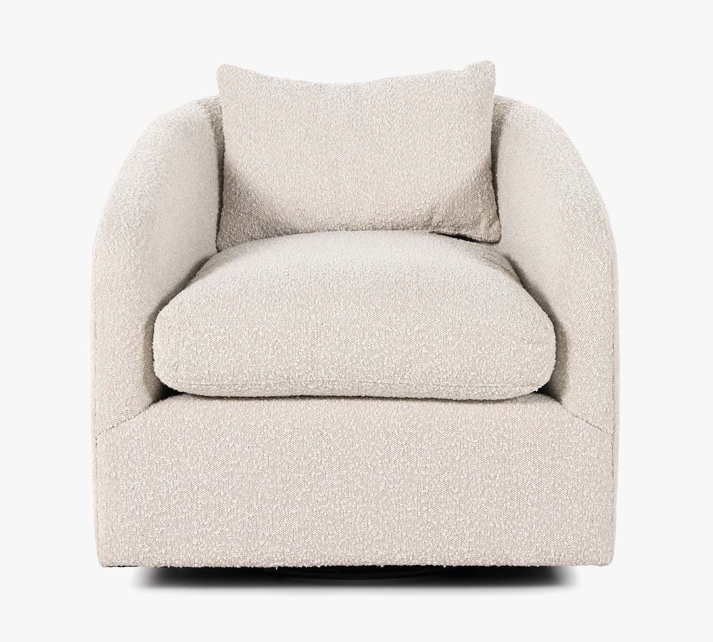 Brant Upholstered Swivel Armchair | Pottery Barn (US)