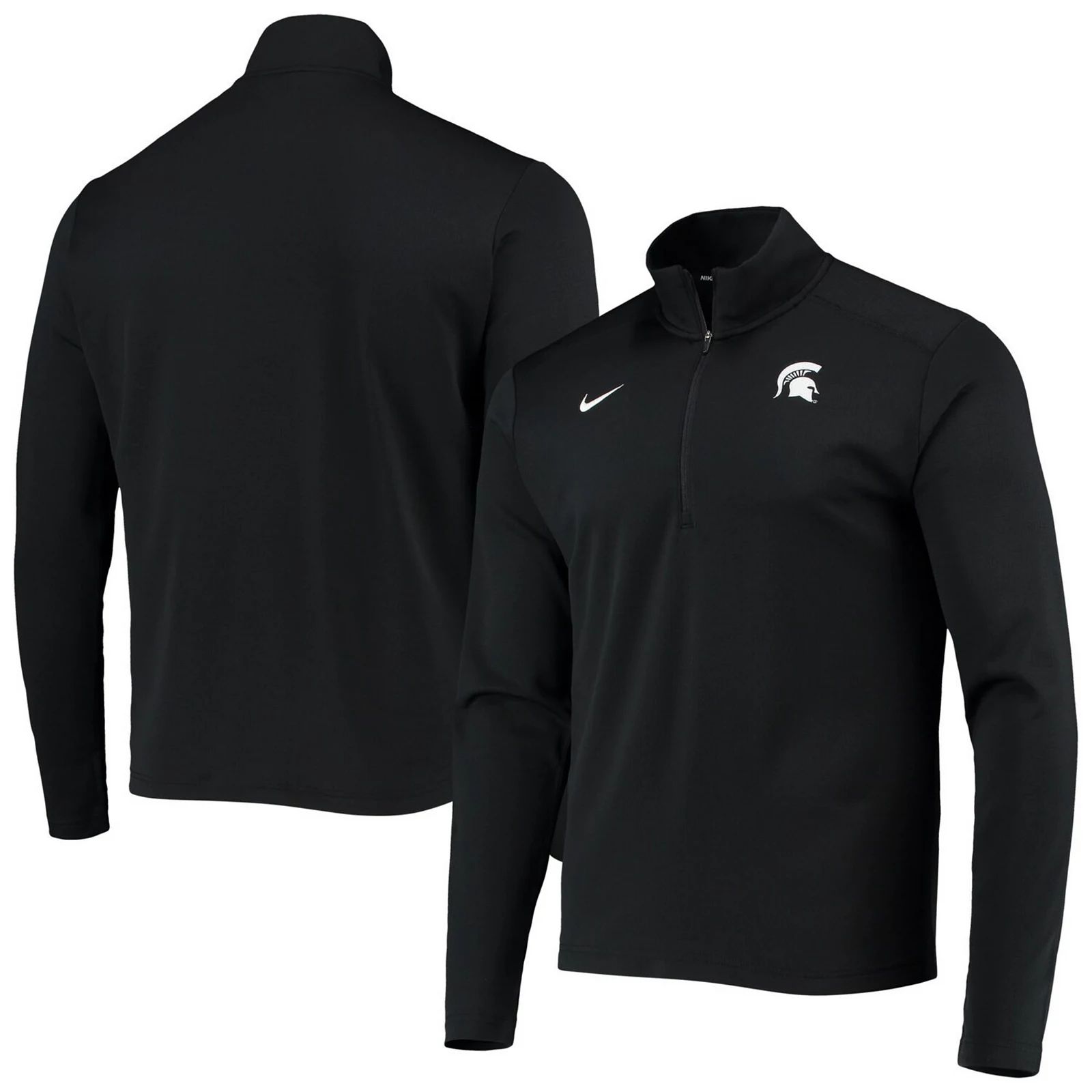 Men's Nike Black Michigan State Spartans Primary Logo Pacer Performance Quarter-Zip Jacket, Size: XL | Kohl's
