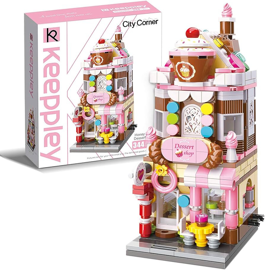 QMAN Girls Building Blocks Toy Dream Dessert House Building Kit Street-View Construction Educatio... | Amazon (US)
