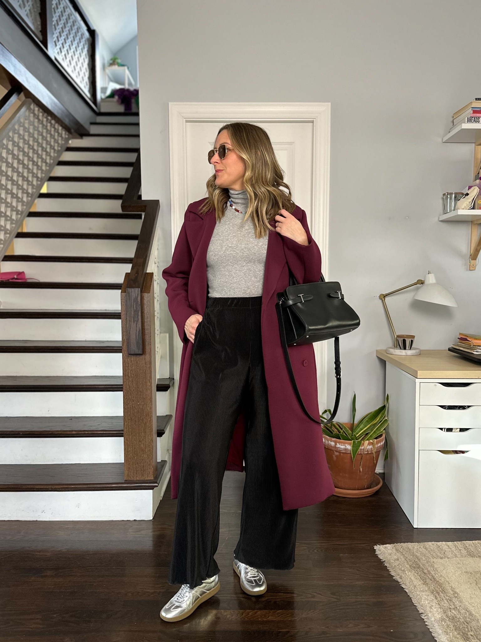 Coat is Léze the Label - code: MICHELLETOMCZAK15 for 15% off. Pants are Darling (pace pants) code: MICHELLET for 15% off your first order. Sneakers are Beckett Simonon  

#LTKShoeCrush #LTKItBag #LTKStyleTip