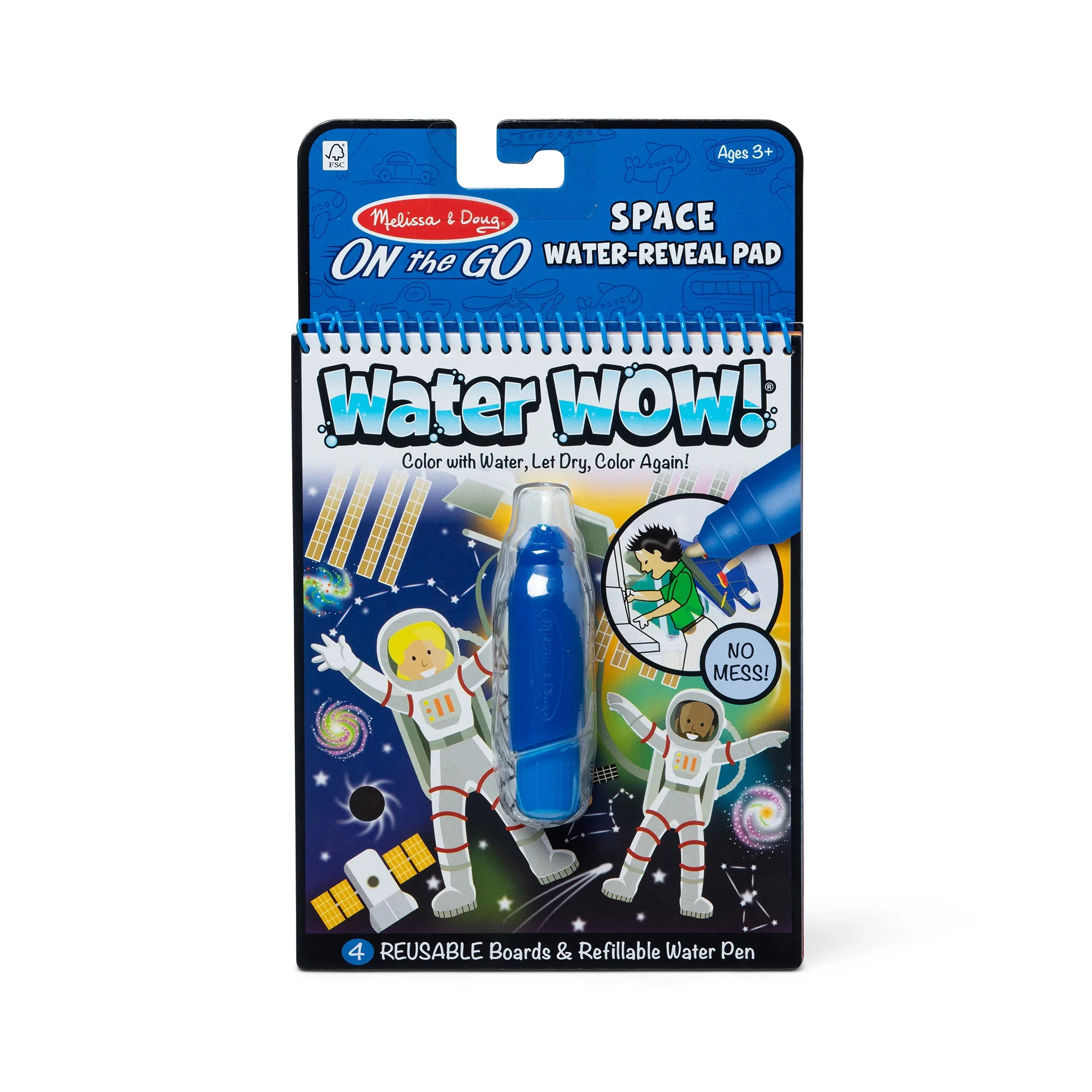 Melissa & Doug On the Go Space Water Wow! Reusable Mess-Free Water-Reveal Activity Pad - FSC Cert... | Walmart (US)