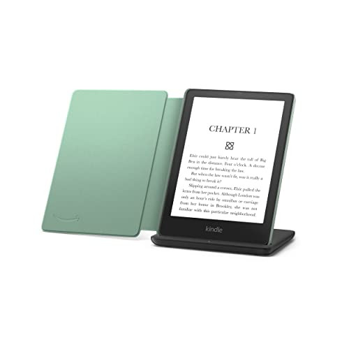 Kindle Paperwhite Signature Edition including Kindle Paperwhite (32 GB) - Black - Fabric Cover - Agave Green, and Wireless Charging Dock | Amazon (US)