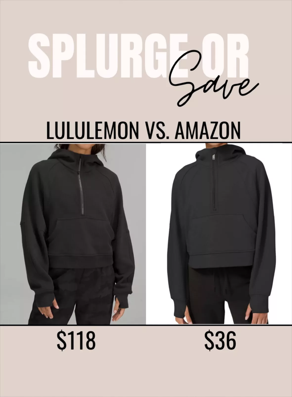 lululemon - Scuba full zip cropped hoodie on Designer Wardrobe