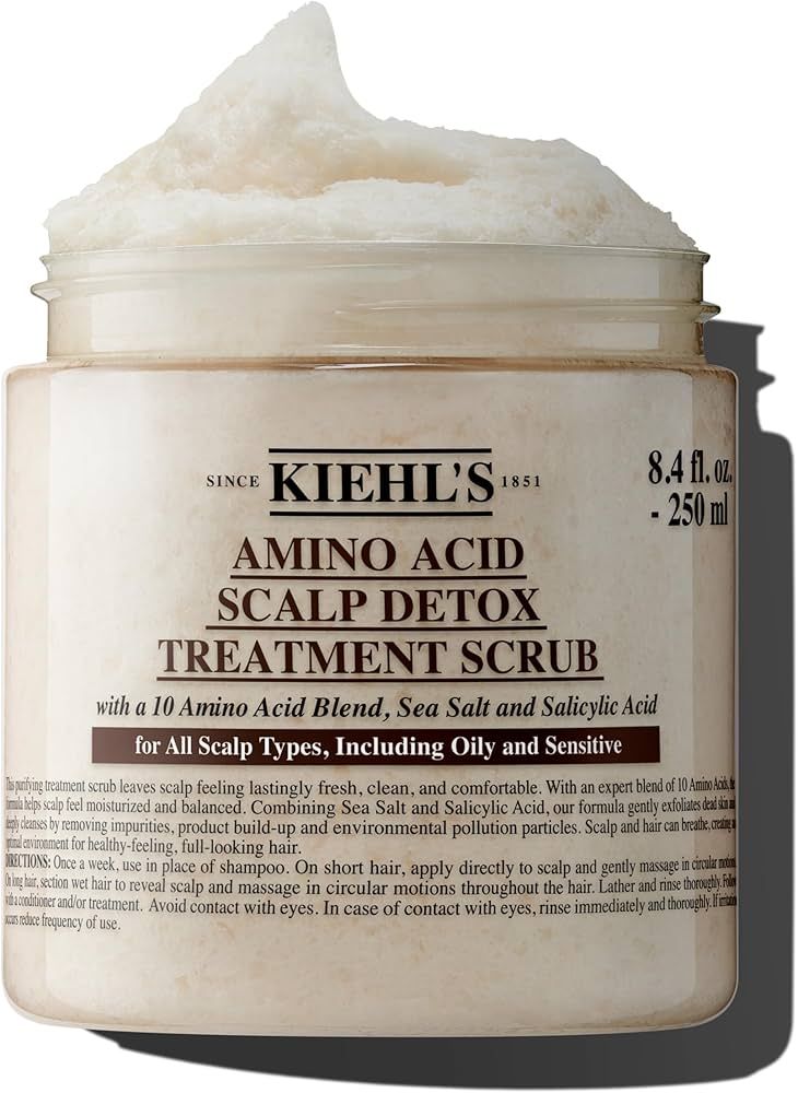 Kiehl's Amino Acid Scalp Scrub Detox Treatment, Gentle Detoxifying & Exfoliating Scalp Scrub, Sal... | Amazon (US)