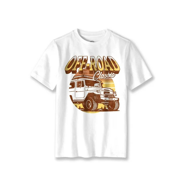 Wonder Nation Boys Off Road Classic, Crew Neck, Short Sleeve, Graphic T-Shirt, Sizes 4-18 | Walmart (US)