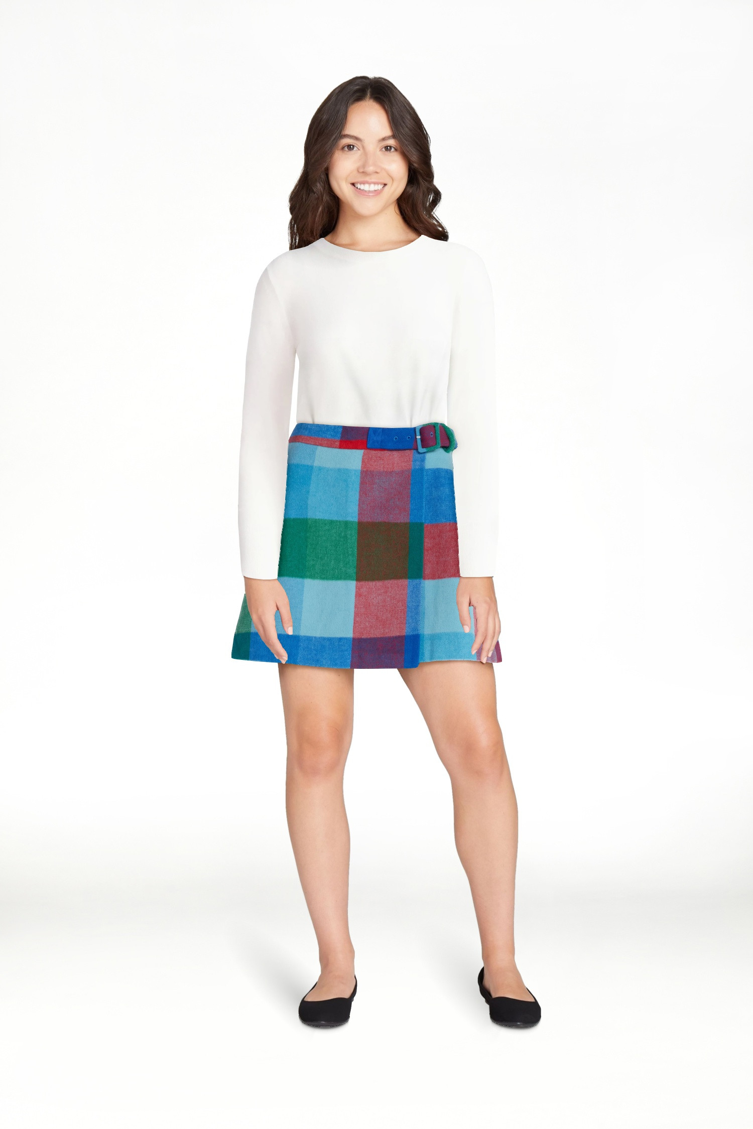 Free Assembly Women's Faux Wrap Front Mini Skirt, Sizes XS-XXL | Walmart (US)