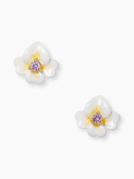 precious pansy enamel studs | Kate Spade Outlet