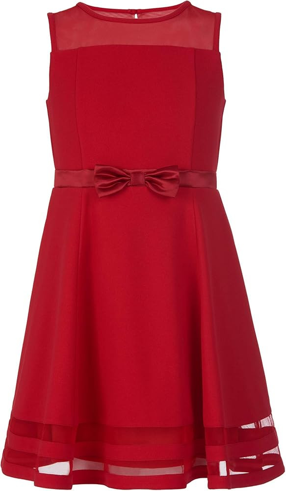 Calvin Klein Girls' Sleeveless Party Dress, Fit and Flare Silhouette, Round Neckline & Back Zip C... | Amazon (US)