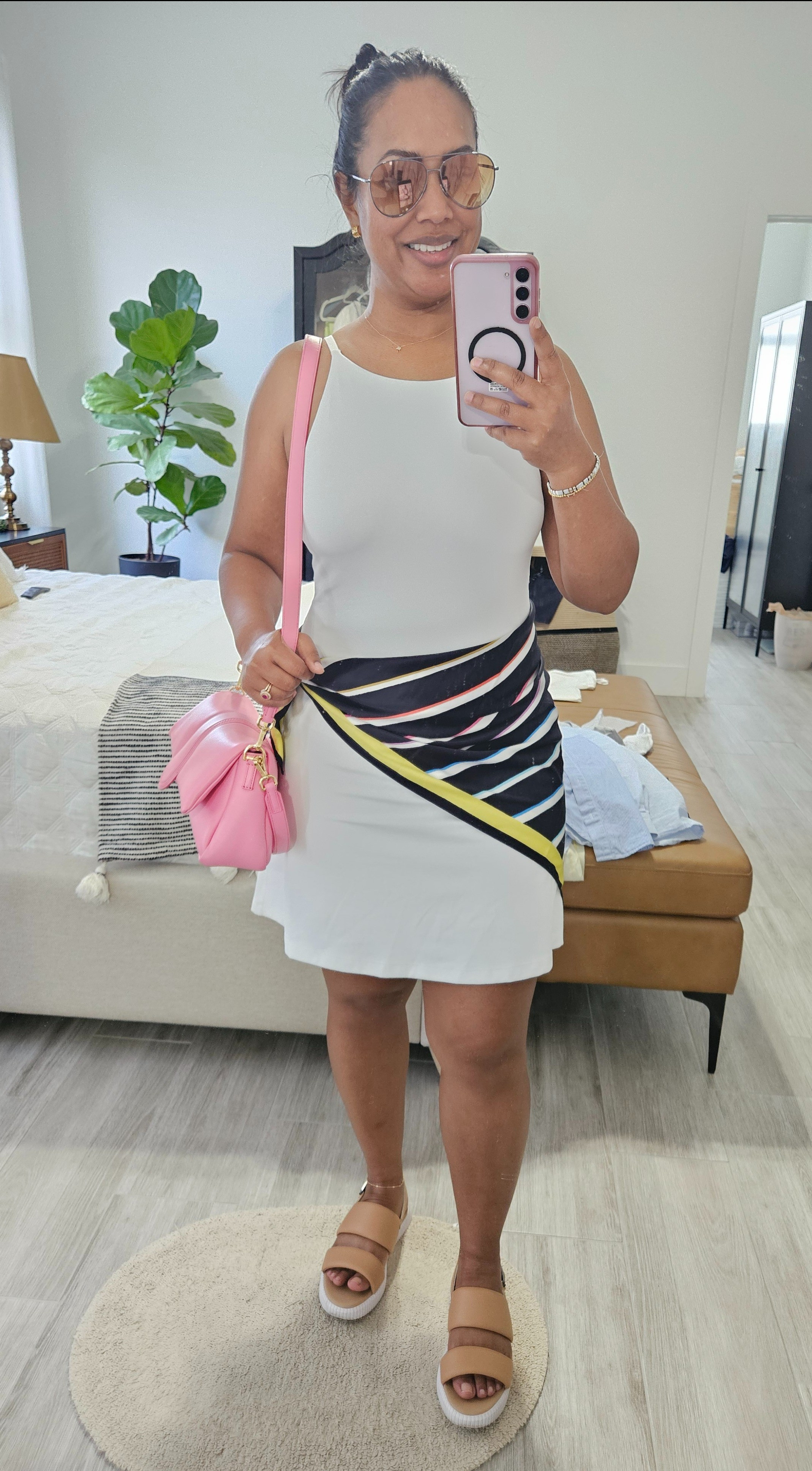 High neck align Lululemon dress availablein 3 other colors, wearing size 10. C/D cup. White color no longer available. 

#LTKootd #LTKOver40