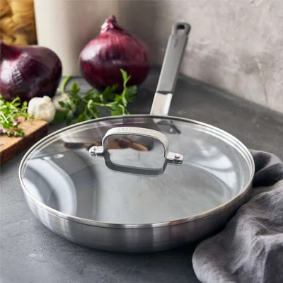 Bobby Flay by GreenPan PFAS-Free Nonstick Stainless Steel 12” Frypan with Lid | Wayfair North America