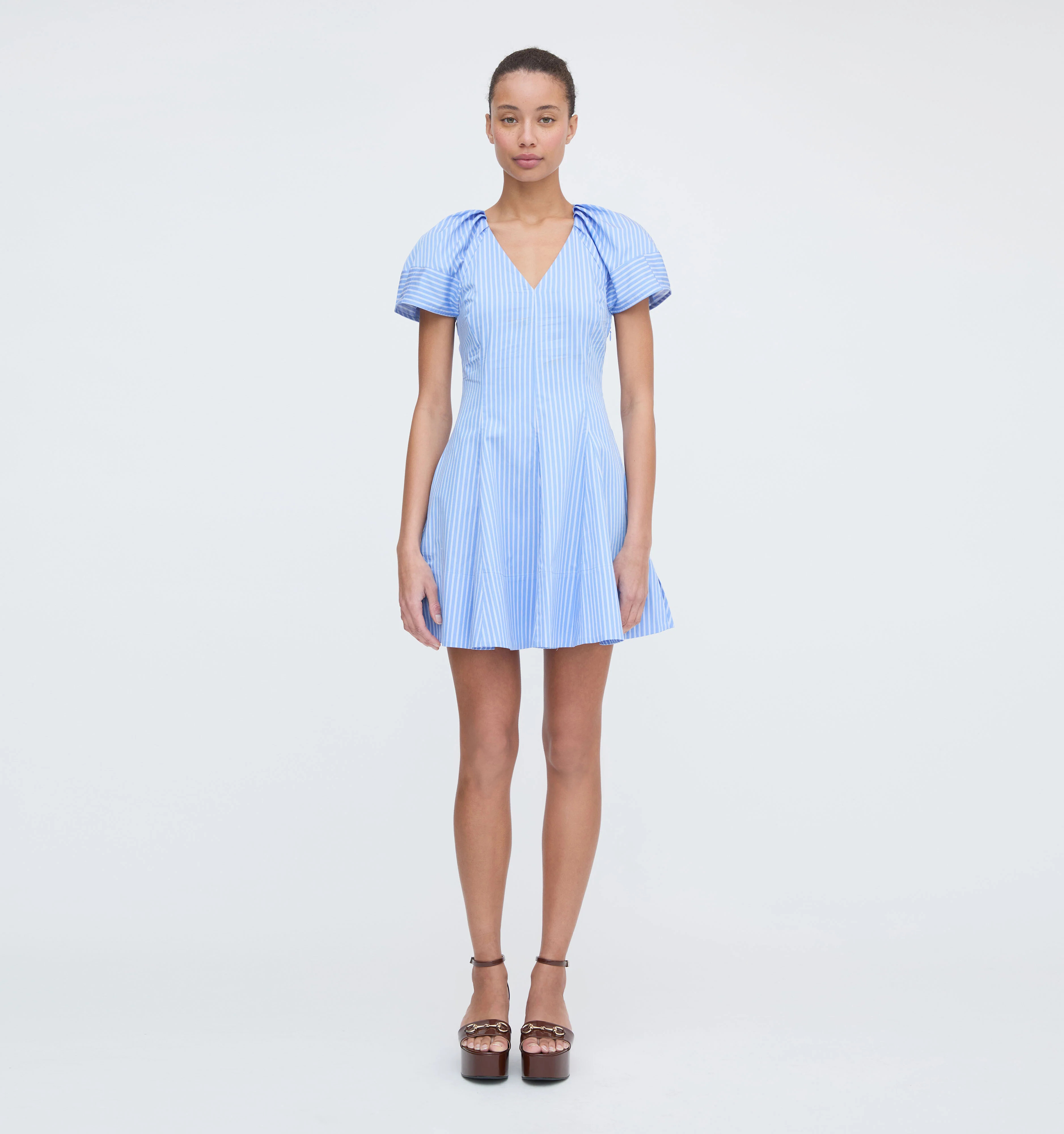 The Claudine Dress - Blue Stripe | Hill House Home US