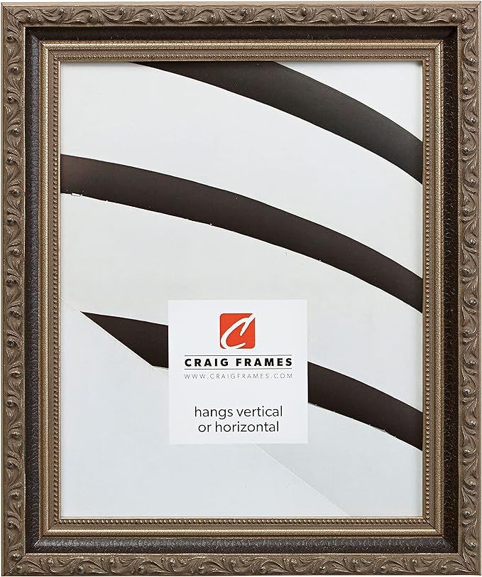 Craig Frames Regence, 8x10 Picture Frame, Black & Silver | Amazon (US)