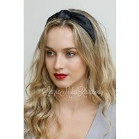 Velvet Headband, Top Knot Wide Hairband, Black Thick Hair Hoop, Headband For Women | Etsy (US)