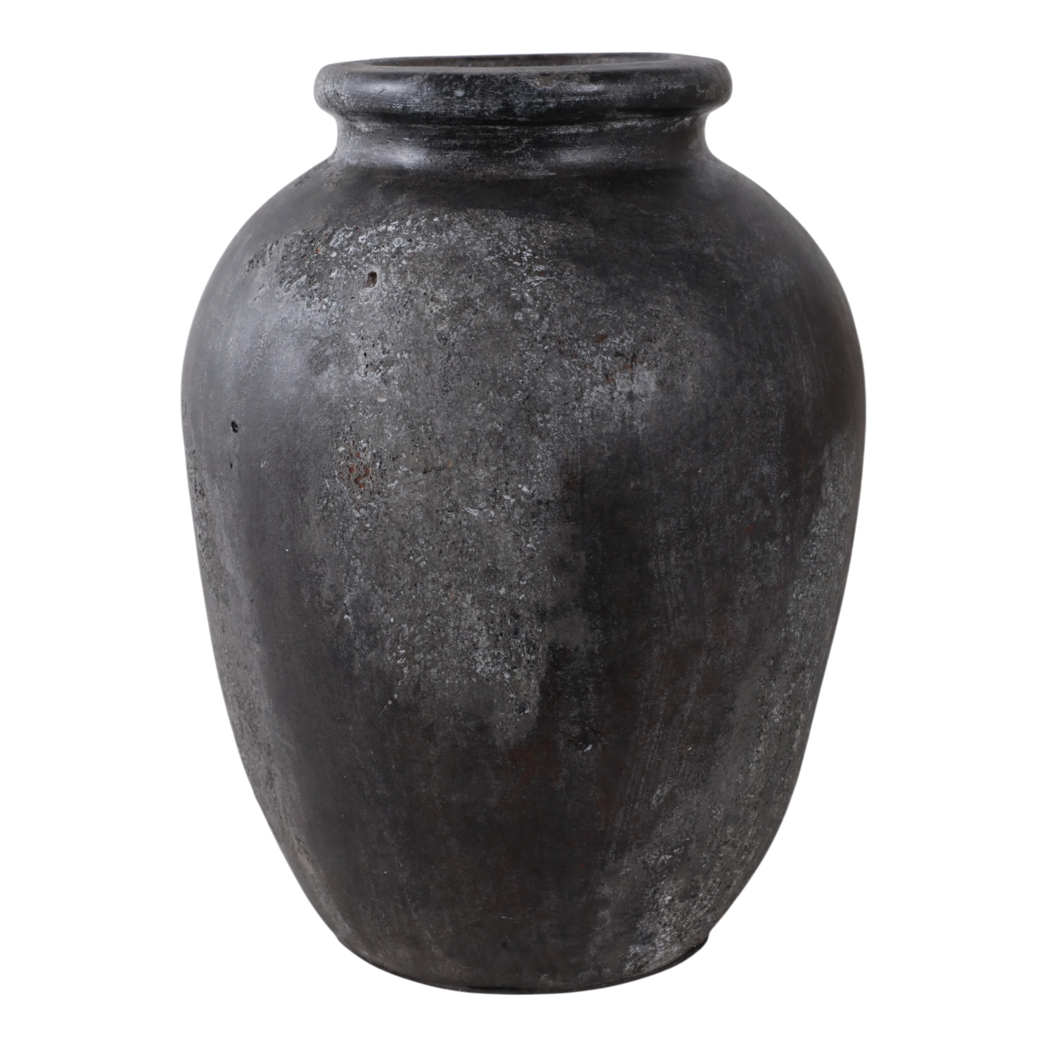 Modern Decorative Pottery Terracotta Vase With Textured Surface And Rounded Rim For Casual Home S... | Wayfair North America