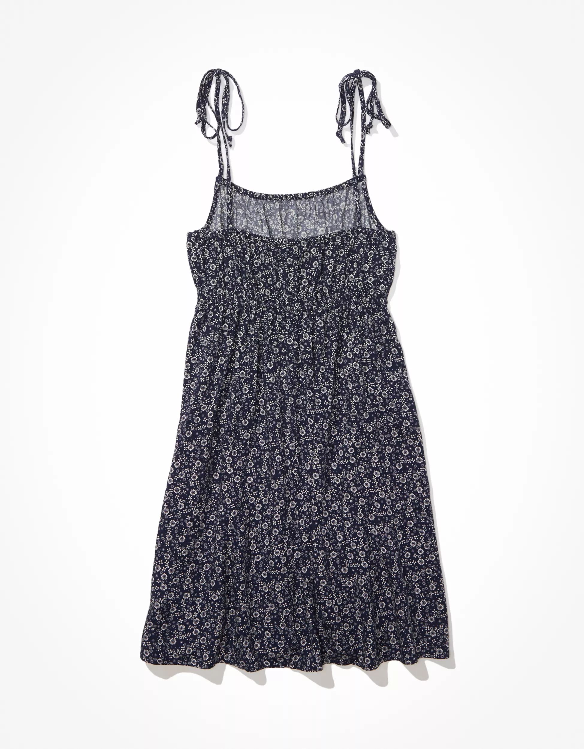 AE Ruched Square Neck Mini Dress | American Eagle Outfitters (US & CA)