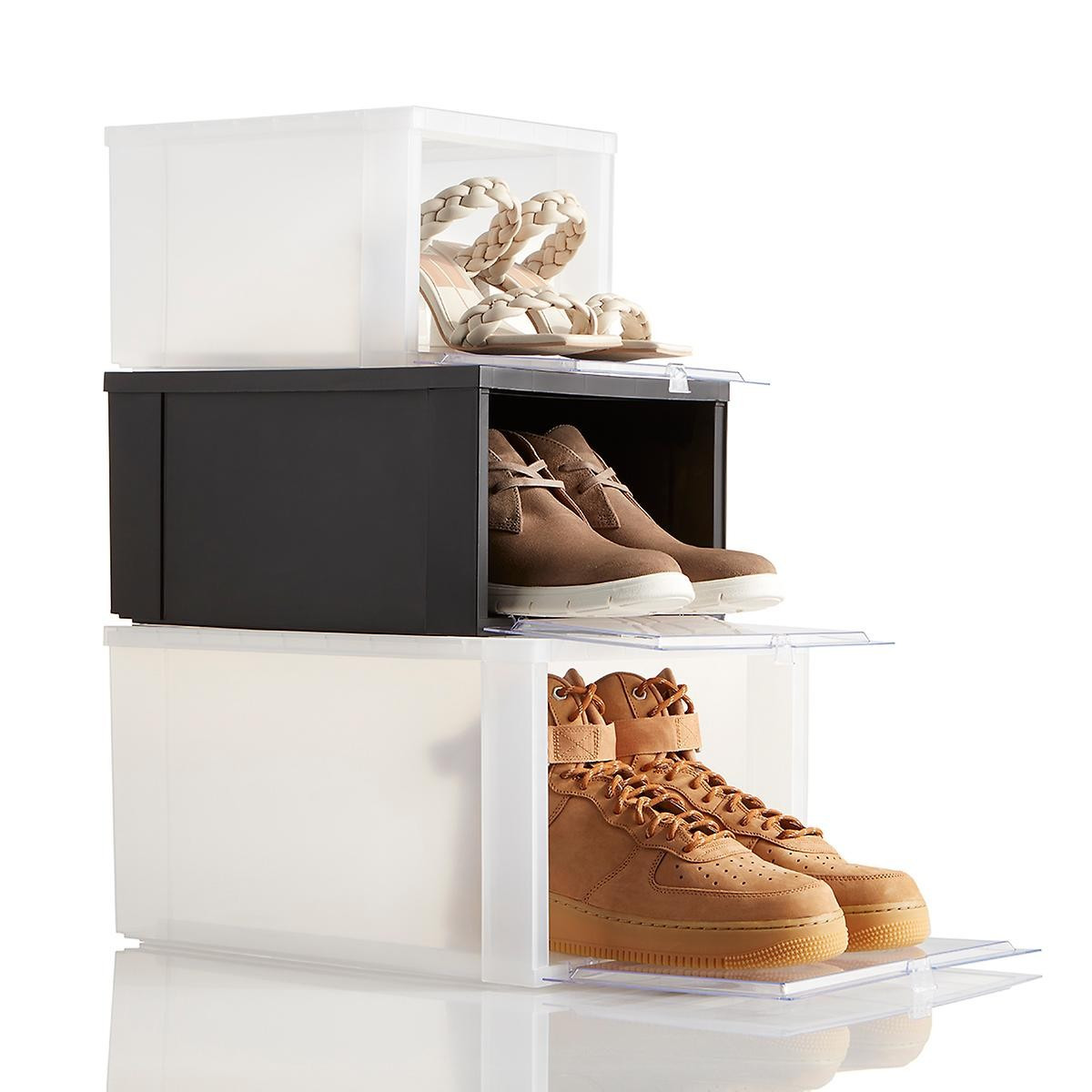 Large Drop-Front Shoe Box Case of 6 | The Container Store