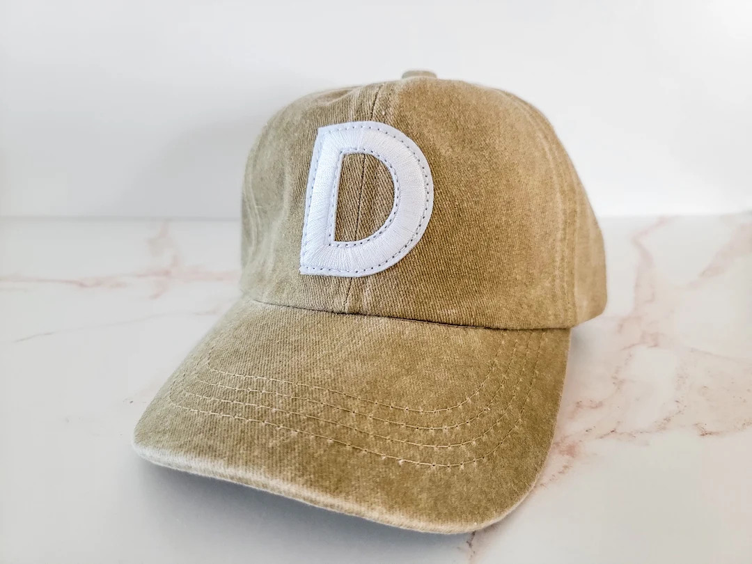 Khaki Kids Custom Baseball Hat Cap Children Youth Birthday Gift Initial Letter - Etsy | Etsy (US)