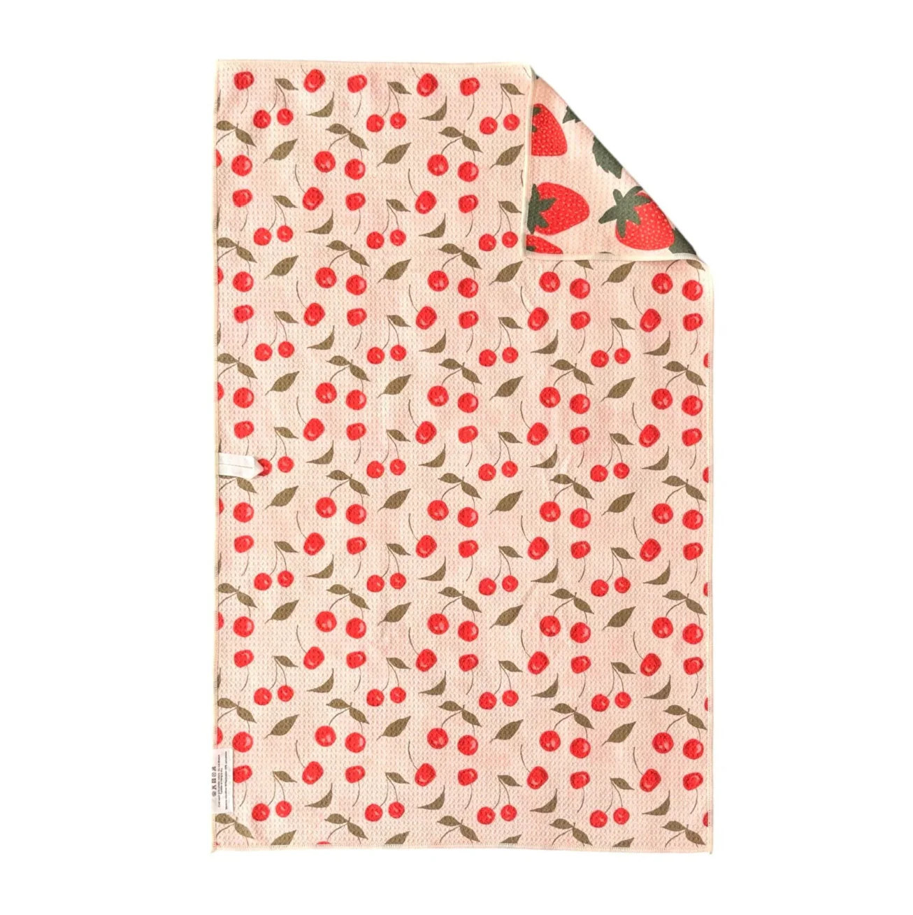 Berries & Cherries: Reversible Hand Towel | Eco Chic Home