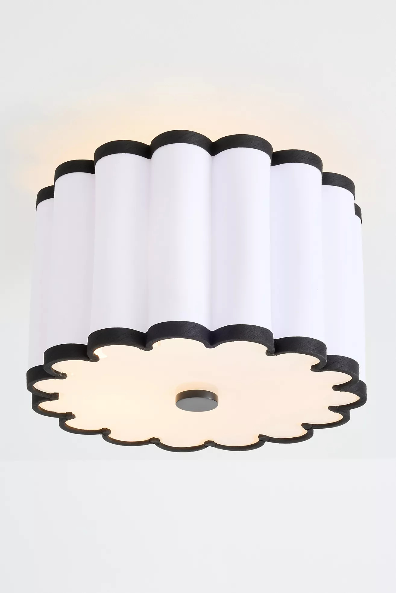 Maeve Scalloped Fabric Flush Mount Ceiling Light | Anthropologie (US)