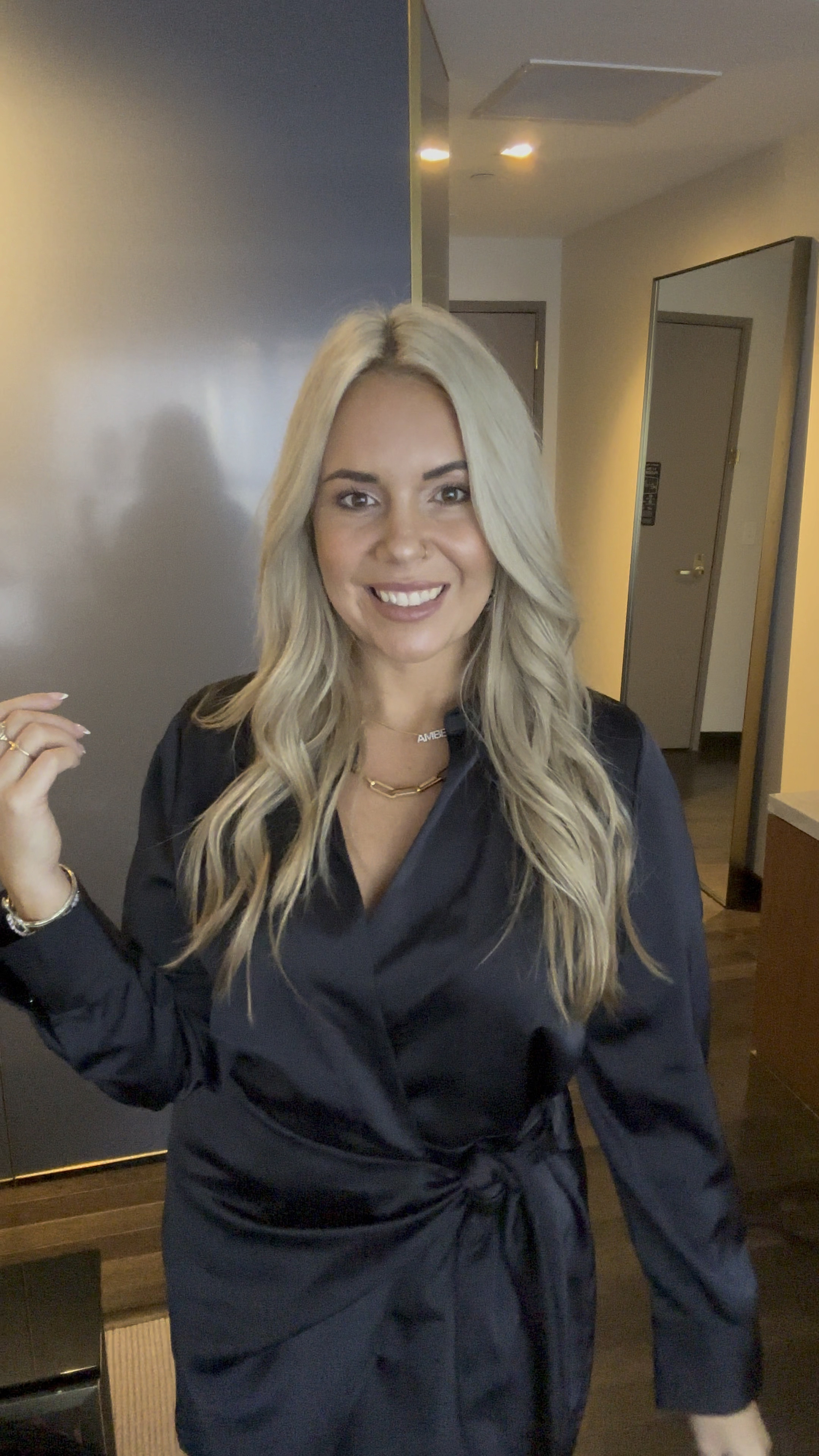 Satin wrap dress from Kohl’s is so affordable and looks like a very high-end option that I’ve seen online. It’s true to size and I’m wearing my normal size large it’s comfortable and the tie is adjustable. Distress also comes in plus size and in for color options and I link the short sleeve option that’s on clearance!!! These are also my favorite sneakers and you can dress this up or down.

#LTKCon #LTKmidsize #LTKVideo