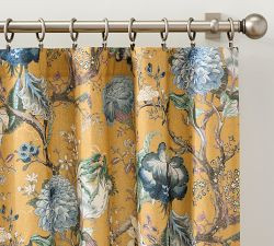 Dahlia Floral Printed Curtain | Pottery Barn (US)