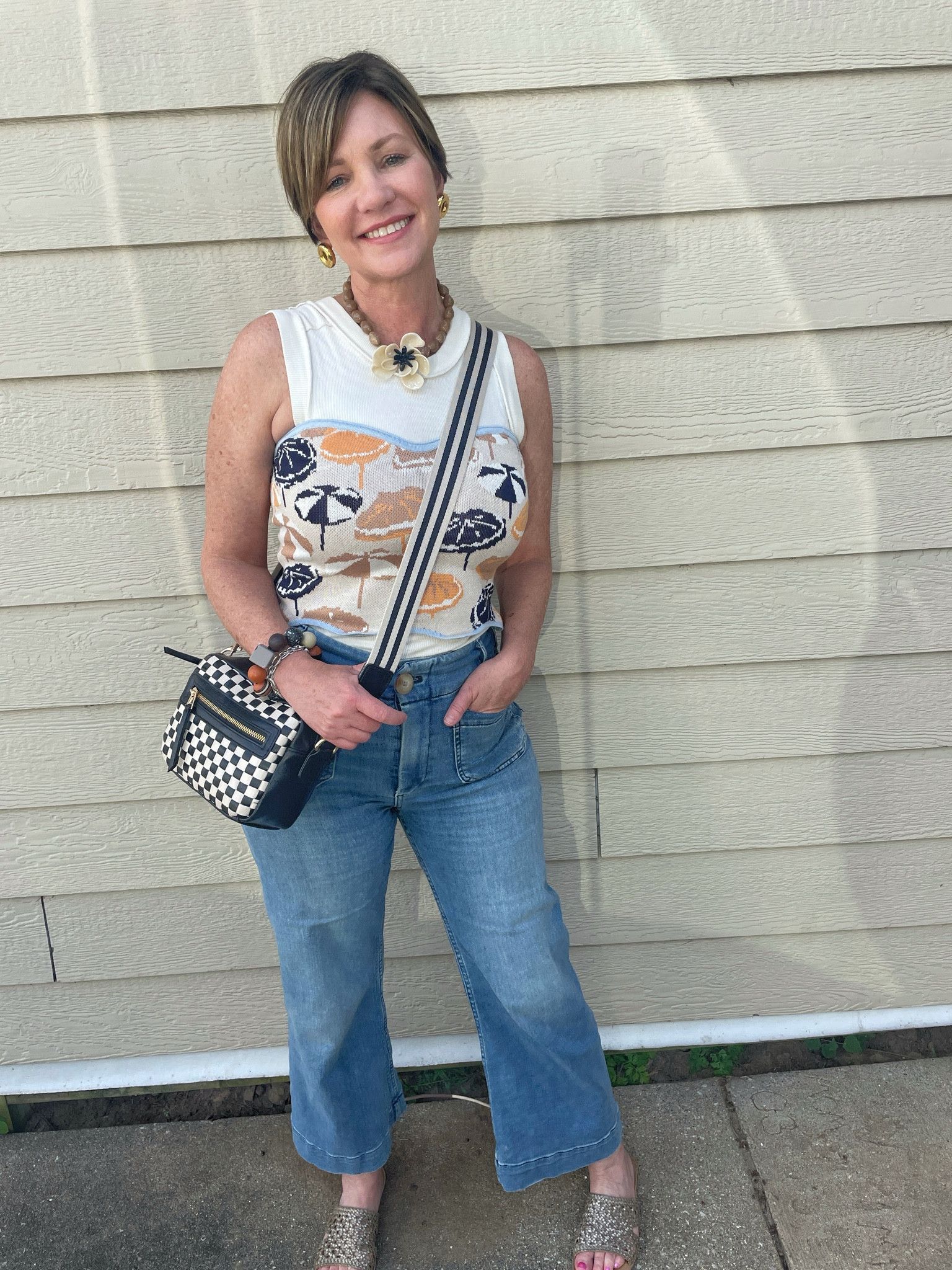 Anthropologie sale
Strapless top
Maeve Colette jeans 
Target bag
Checkered crossbody bag

#LTKStyleTip #LTKOver40 #LTKSaleAlert