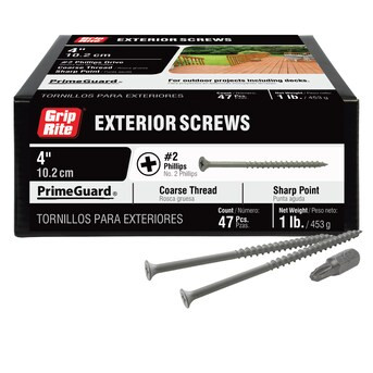 Grip-Rite #10 x 4-in Wood To Wood Deck Screws (47-Per Box) | Lowe's