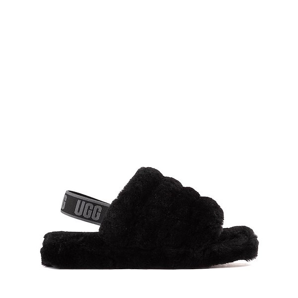UGG® Fluff Yeah Slide - Little Kid / Big Kid - Black | Journeys