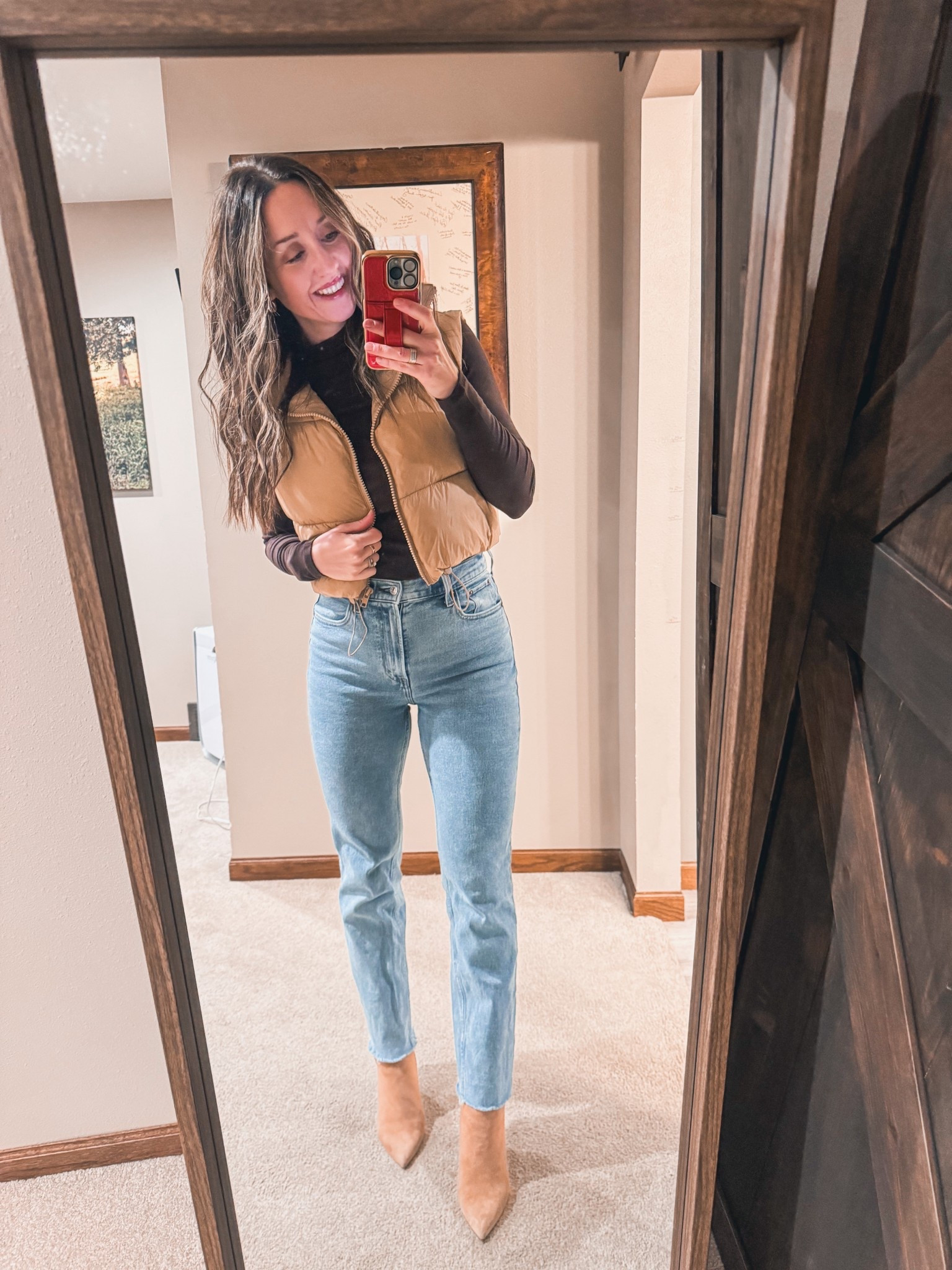 Never met a puffer vest I didn’t love 🤣

Jeans are my go tos for every occasion, wearing a 27. Top is a small and vest is a small. Boots are an 8.5 in suede.

#LTKSeasonal