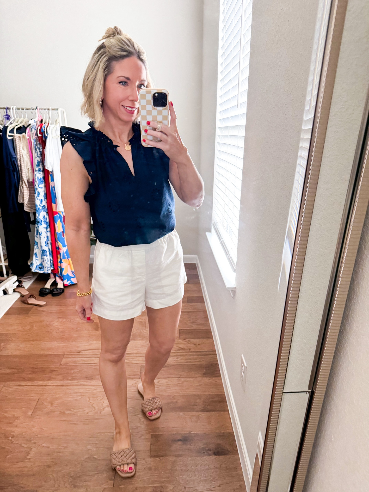 Summer outfit / summer style 

Blouse size XS
Shorts size small 
Brinker & eliza bracelet 
Gold necklace 

Church outfit / summer bbq / vacation outfit 

#ltkover40 #ltkfindsunder50
 

#LTKOver40 #LTKFindsUnder50 #LTKSeasonal