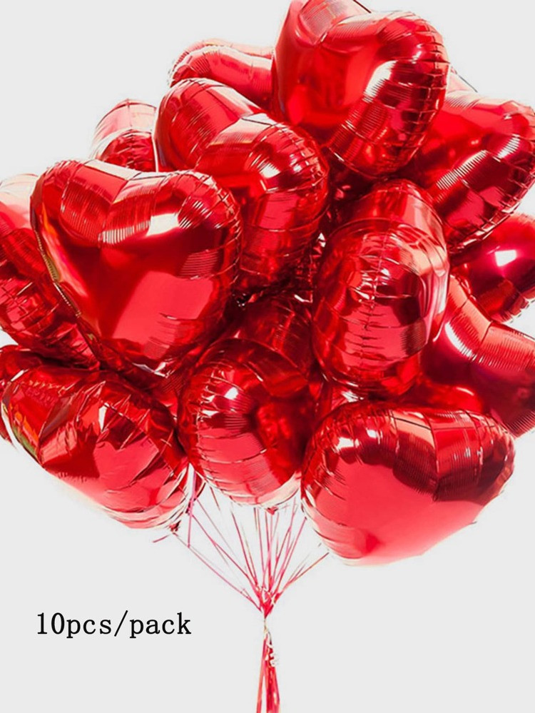 10pcs Heart Shaped Balloon | SHEIN