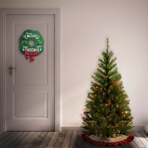 Aspen Spruce 4' Green Spruce Christmas Tree with 100 Multi-Color Lights | Wayfair North America
