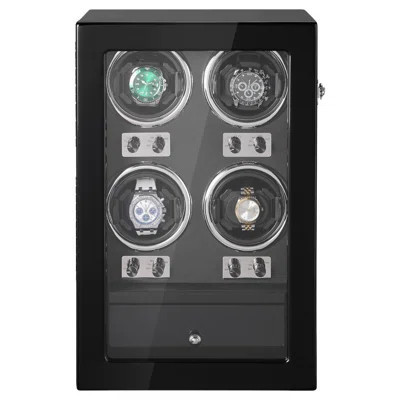 Watch Winder, Watch Winder for 4 Automatic Watches, with 4 Super Quiet Japanese Mabuchi Motors | Wayfair North America