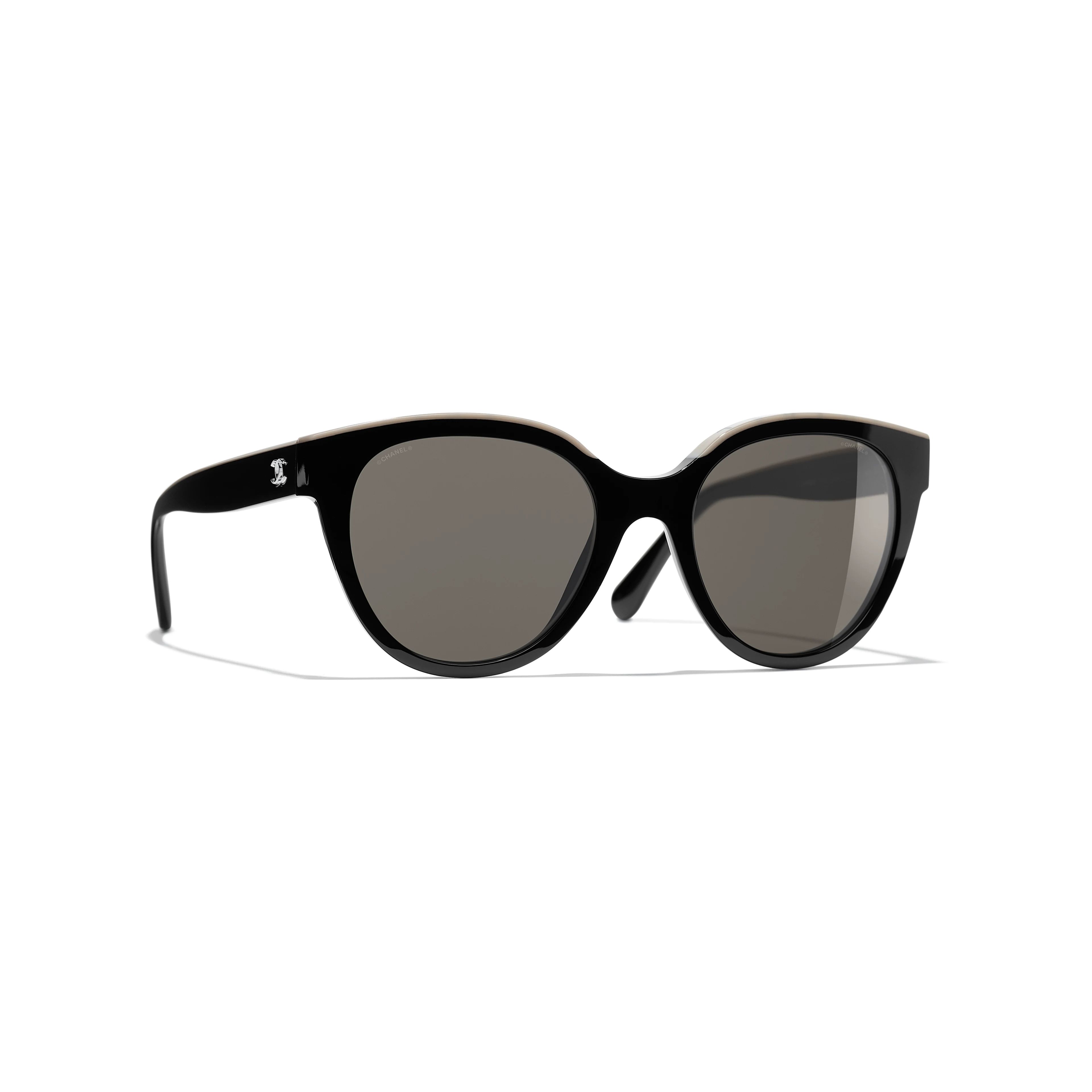 Butterfly Sunglasses

            Acetate
	
		Black & Beige | Chanel, Inc. (US)