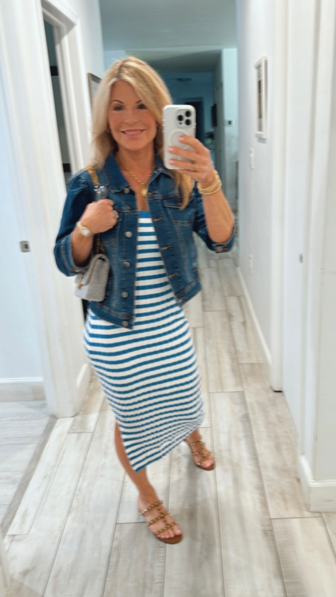 Cute new #amazon finds. The dress is soft and comfortable and even though it’s fitted it’s stretchy and soft! I threw the Jean jacket on over. I love the puff sleeves on this jacket. So feminine and cute. I got a S in both  

#LTKFindsUnder100 #LTKPetite #LTKFindsUnder50