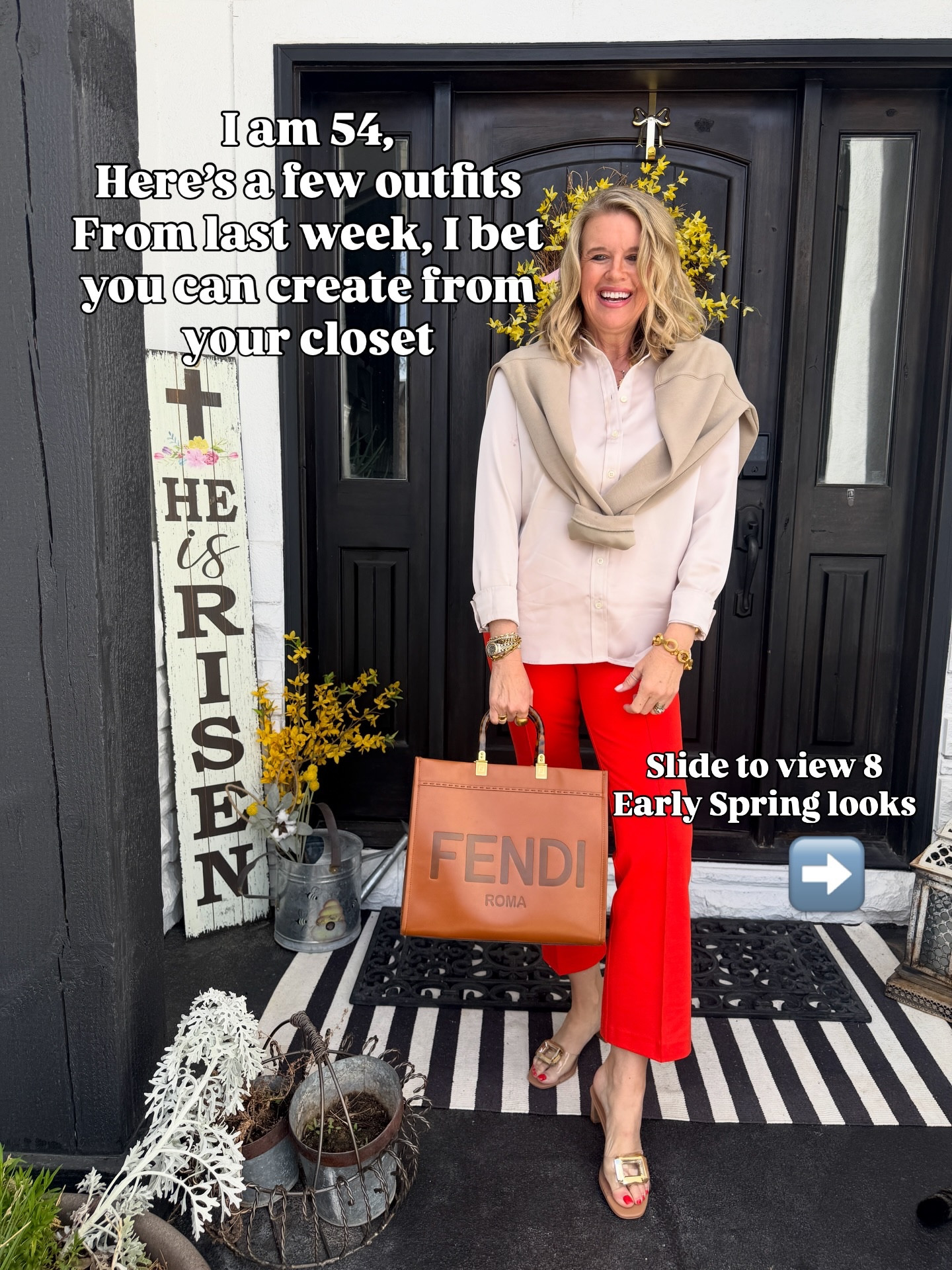 I’m 54 here’s a few outfits from last week, I bet you can create from your closet✔️

🌿With my easy Outfit formulas per look, you can head to your closet with these outfit inspirations and create 8 outfits to get YOU through your week. 

🌿What outfit are you going to re-create?

⚠️Fell in love with a piece in a specific outfit? 

⚠️ALL outfits are linked individually in feed and in spring outfits collection, in case something you were looking for isn’t here❤️

Designer bag rentals ..Get a month free  with code DARCY
#springoutfitideas #midlifestyle #shopyourcloset

#LTKootd #LTKOver40 #LTKgrwm