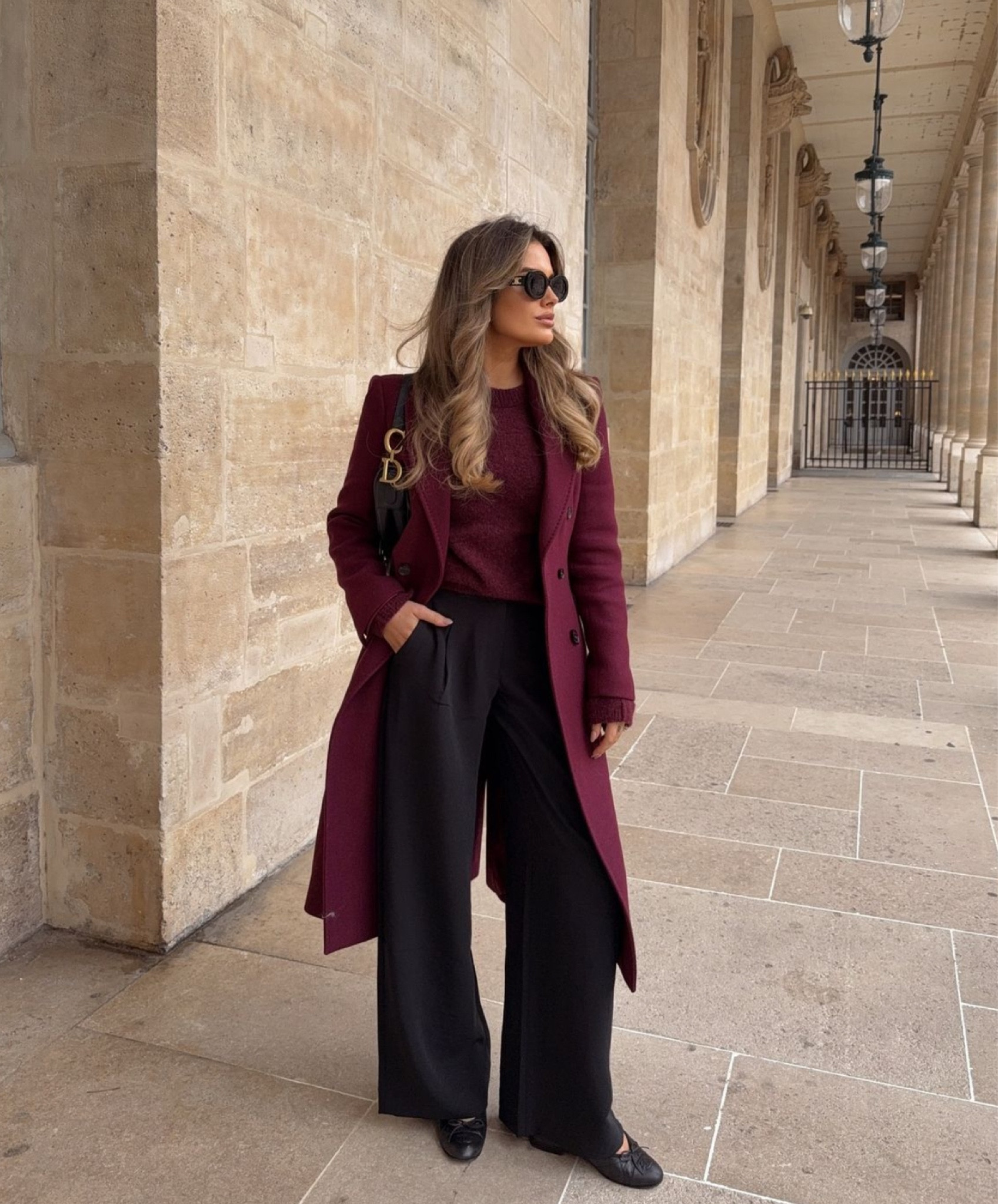 Burgundy and black look. 

#LTKuk #LTKeurope #LTKautumn