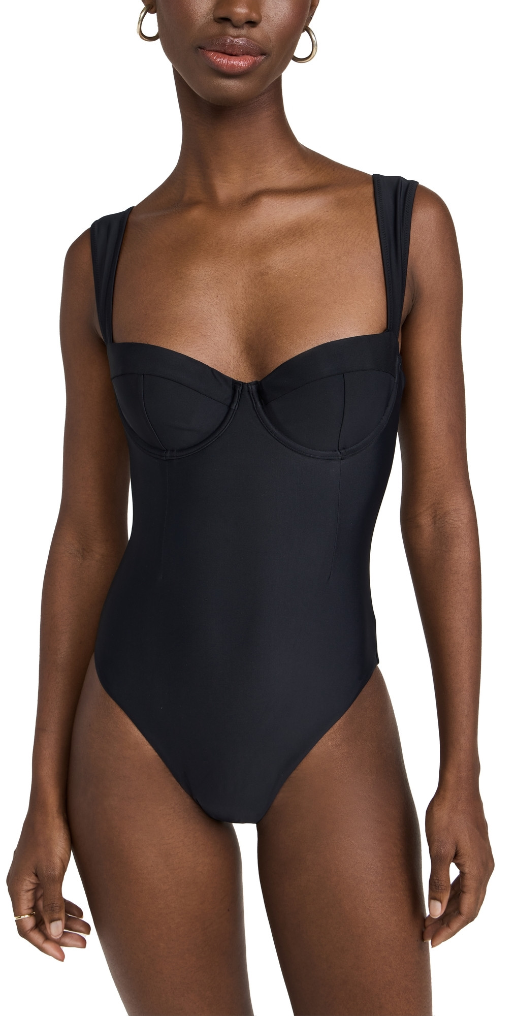 SIMKHAI Kyle Bustier One Piece Black M | Shopbop